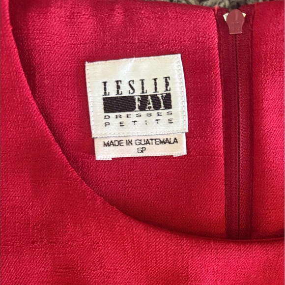 Leslie Fay Petite Red Dress – Women’s Size SP - Picture 6 of 7
